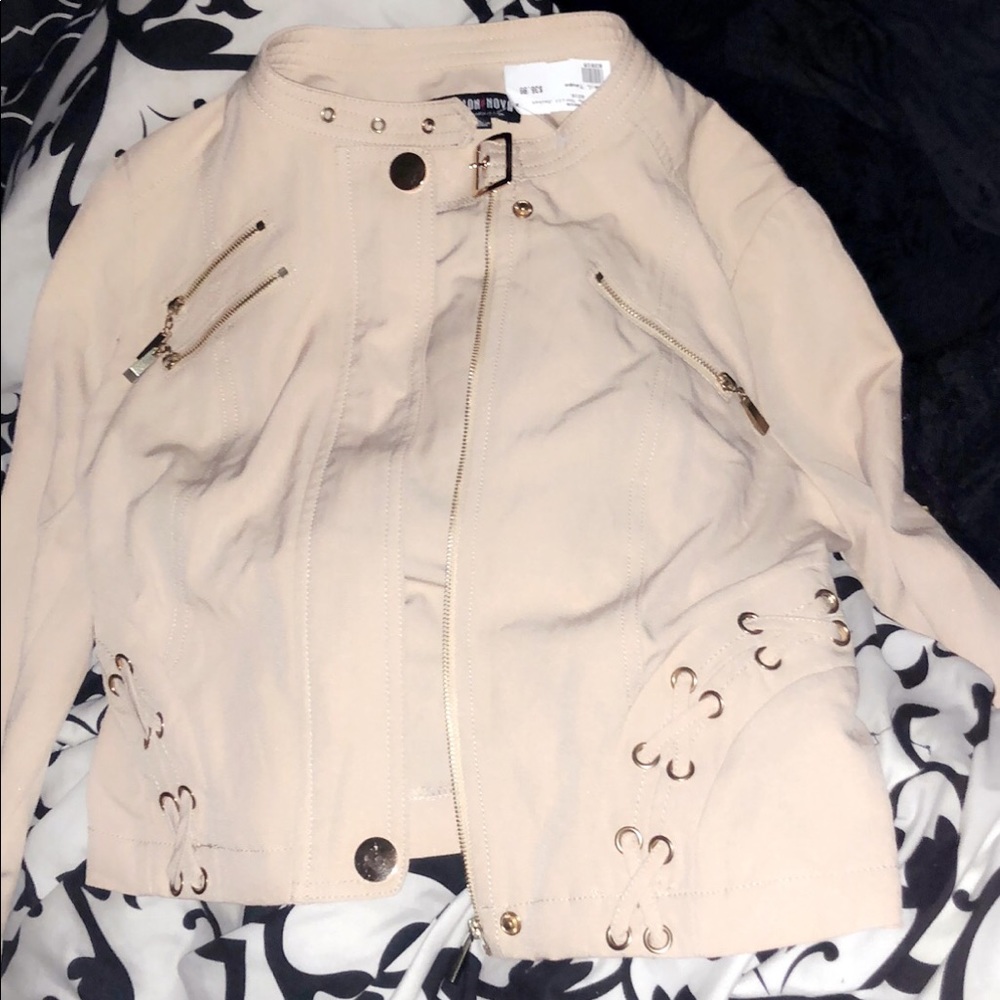 New Taupe Moto Jacket